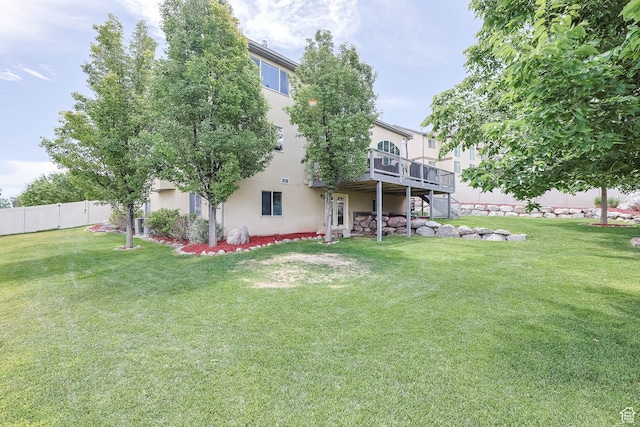 14346 S Fort Duchesne Cv, Herriman, UT 84096 - view of yard featuring a deck
