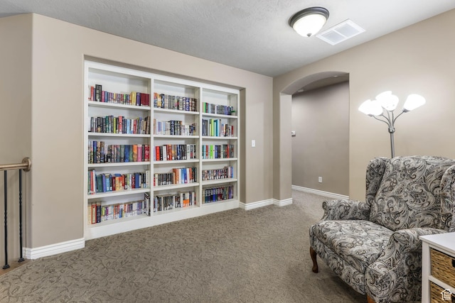 14346 S Fort Duchesne Cv, Herriman, UT 84096 - sitting room featuring arched walkways and carpet flooring