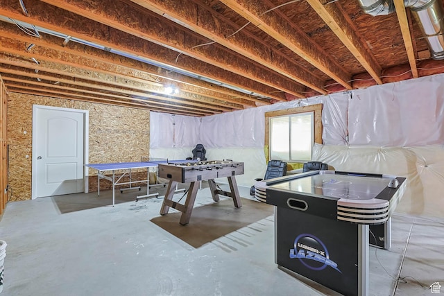 14346 S Fort Duchesne Cv, Herriman, UT 84096 - playroom with unfinished concrete flooring