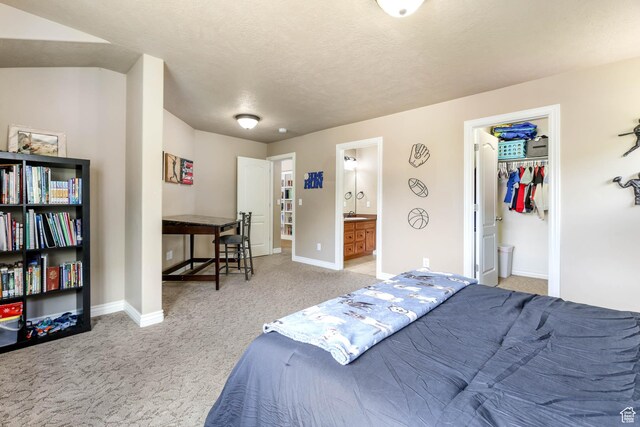 14346 S Fort Duchesne Cv, Herriman, UT 84096 - bedroom featuring carpet flooring, ensuite bath, and a spacious closet