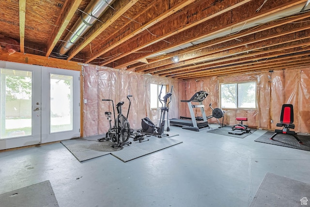 14346 S Fort Duchesne Cv, Herriman, UT 84096 - exercise area with french doors