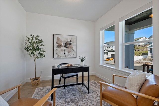 2437 E Ember Dr, Draper, UT 84020 - home office featuring light wood-style flooring and baseboards