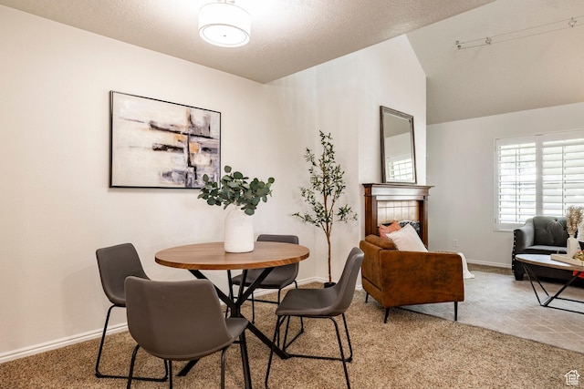 1241 N 575 W, Centerville, UT 84014 - carpeted dining area featuring lofted ceiling and baseboards