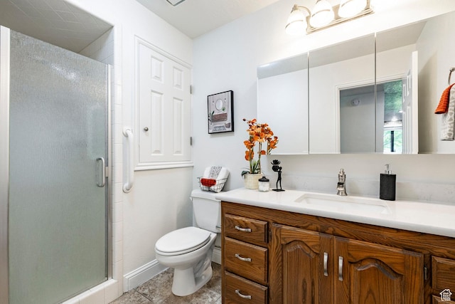 1241 N 575 W, Centerville, UT 84014 - full bathroom featuring vanity, a shower stall, and tile patterned flooring