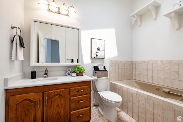 1241 N 575 W, Centerville, UT 84014 - full bathroom featuring a garden tub, vanity, and tile patterned flooring