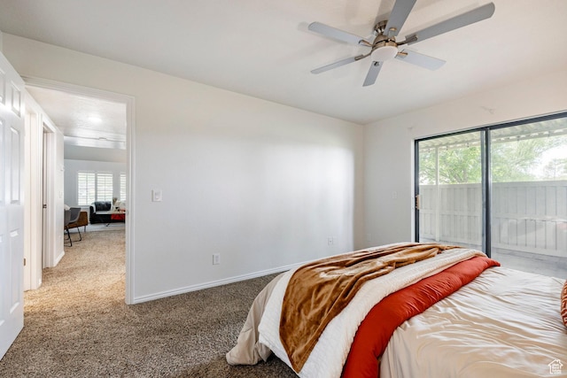 1241 N 575 W, Centerville, UT 84014 - bedroom with access to outside, carpet flooring, and a ceiling fan