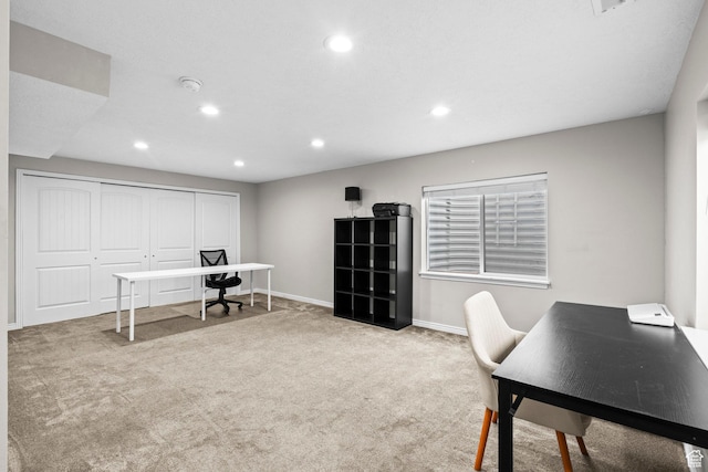 3733 N Prairie Grass Dr W, Lehi, UT 84043 - carpeted office space featuring recessed lighting and baseboards