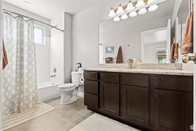 3733 N Prairie Grass Dr W, Lehi, UT 84043 - bathroom featuring shower / tub combo with curtain, vanity, and tile patterned flooring