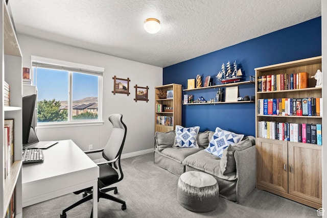 3733 N Prairie Grass Dr W, Lehi, UT 84043 - office area featuring carpet and a textured ceiling