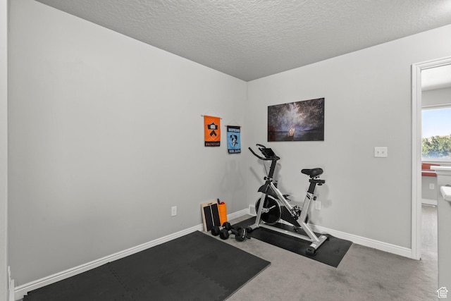 3733 N Prairie Grass Dr W, Lehi, UT 84043 - exercise area featuring a textured ceiling and baseboards