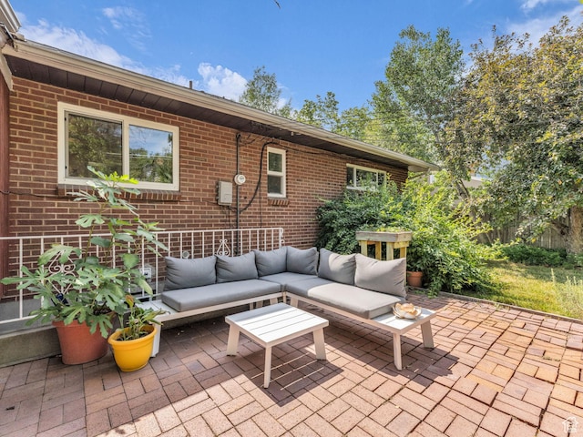 4341 S Larson Way E, Holladay, UT 84124 - view of patio / terrace featuring an outdoor living space