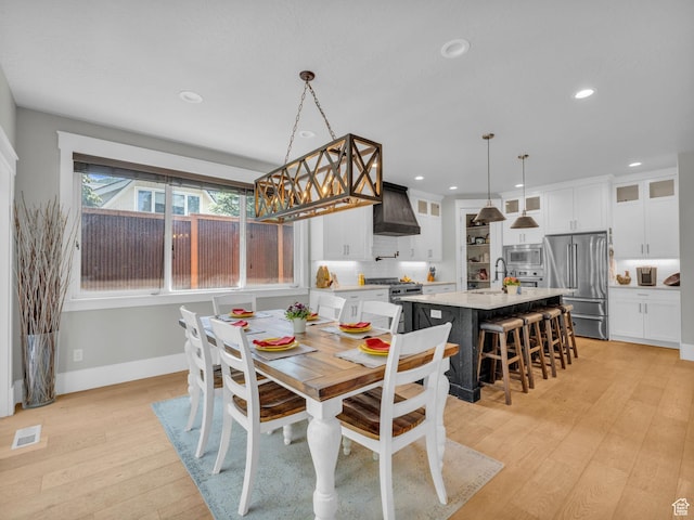 485 Parkview Dr, Summit Park, UT 84098 - dining space with light wood-style floors and recessed lighting