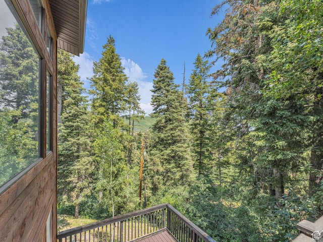 485 Parkview Dr, Summit Park, UT 84098 - balcony featuring a view of trees