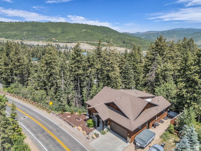 485 Parkview Dr, Summit Park, UT 84098 - view of subject property featuring a mountain backdrop and a forest