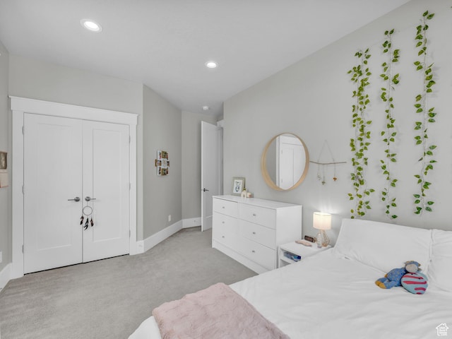 485 Parkview Dr, Summit Park, UT 84098 - bedroom featuring light colored carpet and recessed lighting