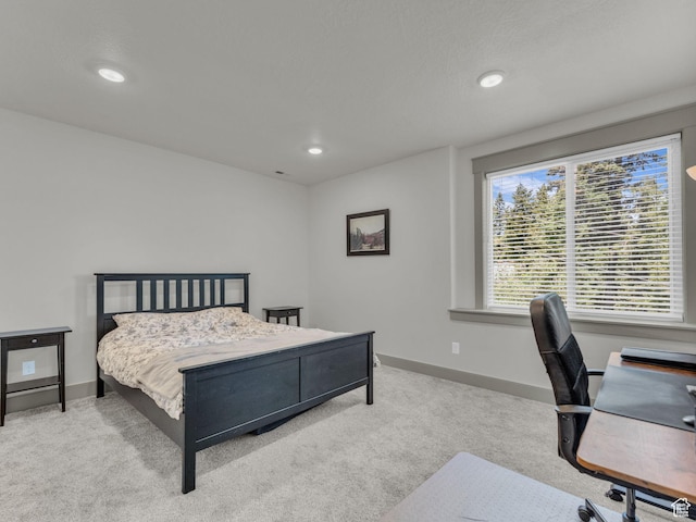 485 Parkview Dr, Summit Park, UT 84098 - carpeted bedroom featuring recessed lighting and an office area