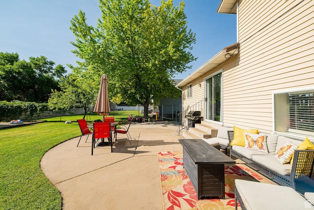 4922 S 2925 W, Roy, UT 84067 - view of patio / terrace with an outdoor living space and entry steps