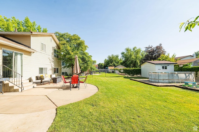 4922 S 2925 W, Roy, UT 84067 - view of yard with a patio and a storage shed