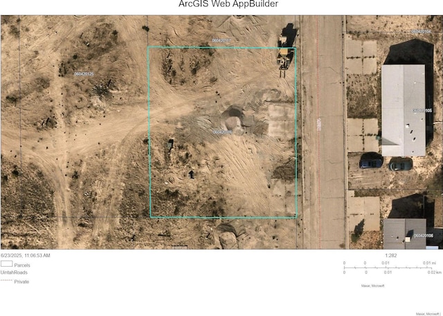 5952 S 1475 E Unit 16, Vernal, UT 84078 - aerial map of property and surrounding area featuring property boundaries highlighted