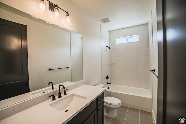 7169 W Moorepark Pl, West Jordan, UT 84081 - full bathroom featuring vanity, tile patterned flooring, and shower / bath combination