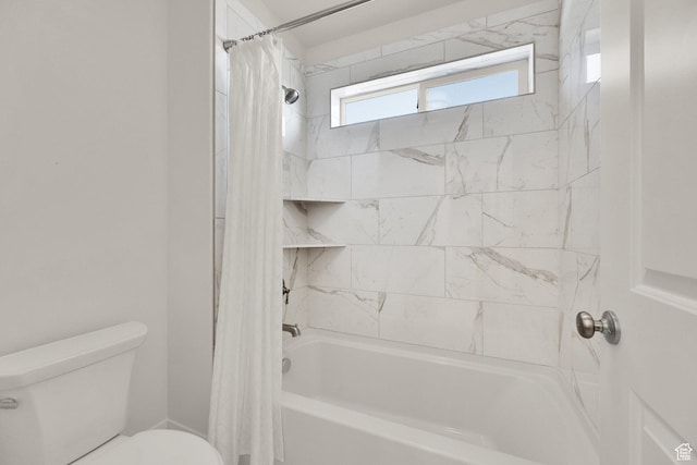 1378 E Orchard Ridge Ln, Kaysville, UT 84037 - bathroom with shower / tub combo with curtain and toilet