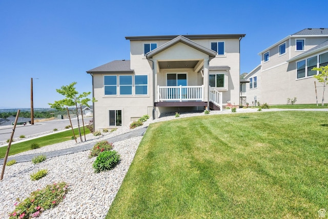 1378 E Orchard Ridge Ln, Kaysville, UT 84037 - view of front of house with stucco siding and a front lawn