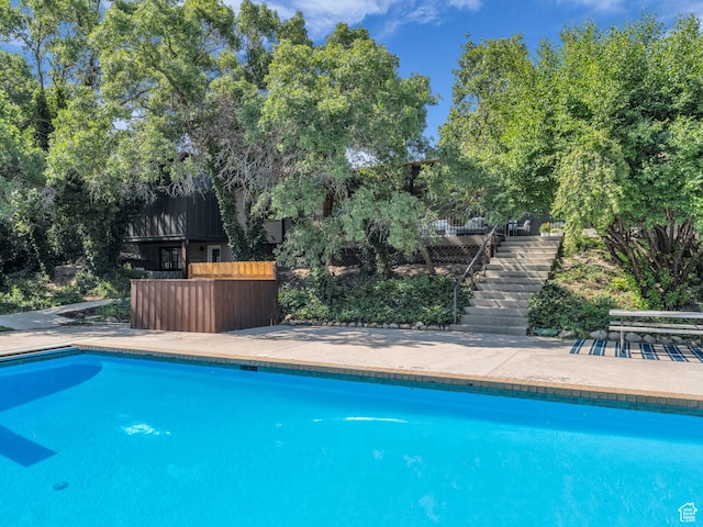 1499 E River Oaks Dr, Sandy, UT 84093 - swimming pool featuring stairway