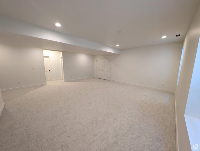 7083 W Granbury Dr S Unit 256, South Jordan, UT 84009 - finished basement featuring recessed lighting and light carpet