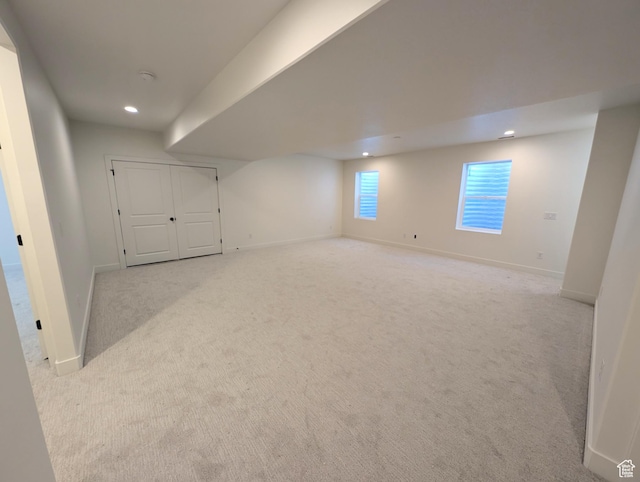 7083 W Granbury Dr S Unit 256, South Jordan, UT 84009 - below grade area featuring recessed lighting and light colored carpet