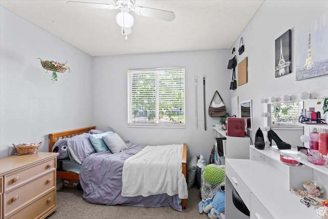 597 E 700 N, Tooele, UT 84074 - bedroom featuring multiple windows, carpet, and a ceiling fan