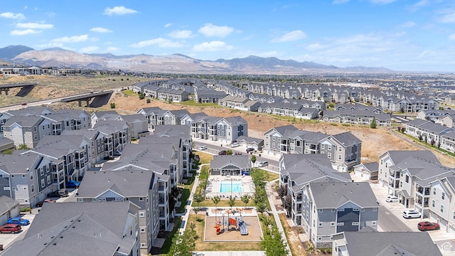 14642 S Mckellen Dr Unit C303, Herriman, UT 84096 - aerial perspective of suburban area with mountains and a pool
