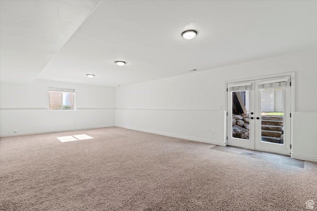 1076 W River Hill Dr, Spanish Fork, UT 84660 - empty room featuring carpet flooring and french doors