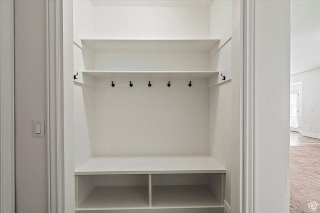 1076 W River Hill Dr, Spanish Fork, UT 84660 - mudroom with carpet floors and baseboards