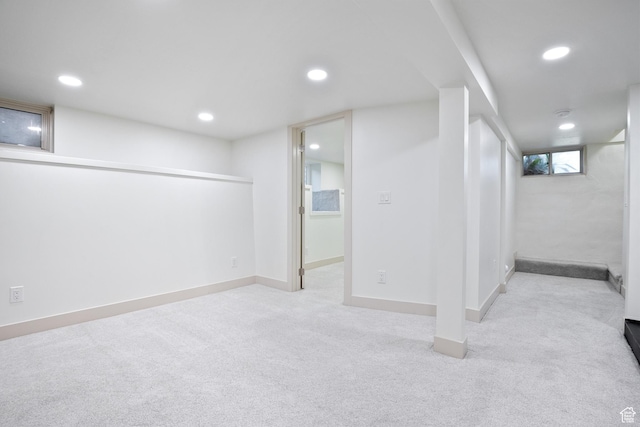 1214 E Parkway Ave, Salt Lake City, UT 84106 - basement with carpet floors and recessed lighting