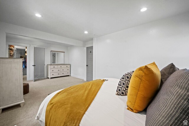 2451 E Cavalier Dr, Cottonwood Heights, UT 84121 - carpeted bedroom with recessed lighting, a closet, and a walk in closet