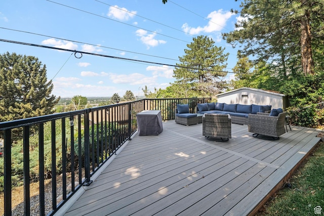 2451 E Cavalier Dr, Cottonwood Heights, UT 84121 - wooden terrace with an outdoor hangout area