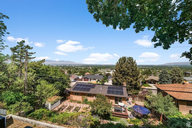 2451 E Cavalier Dr, Cottonwood Heights, UT 84121 - aerial view of residential area featuring a mountain backdrop