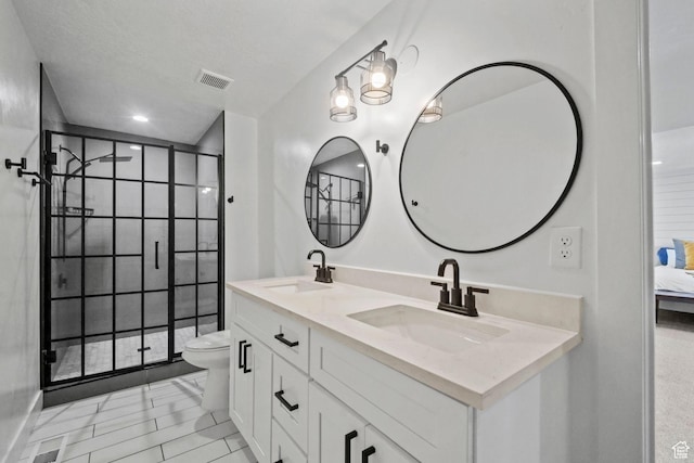 2451 E Cavalier Dr, Cottonwood Heights, UT 84121 - ensuite bathroom featuring double vanity and a stall shower