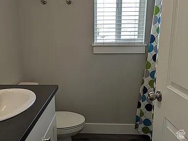 81 S T St, Eureka, UT 84628 - bathroom featuring vanity and a shower with shower curtain