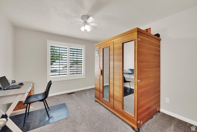 8322 S Copper Vista Cir, West Jordan, UT 84081 - office featuring ceiling fan and carpet
