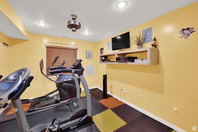 8322 S Copper Vista Cir, West Jordan, UT 84081 - exercise room with recessed lighting