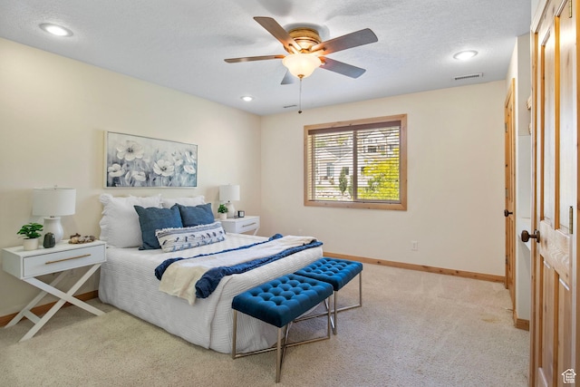924 Redford Dr, Provo, UT 84604 - bedroom featuring carpet flooring, ceiling fan, and recessed lighting