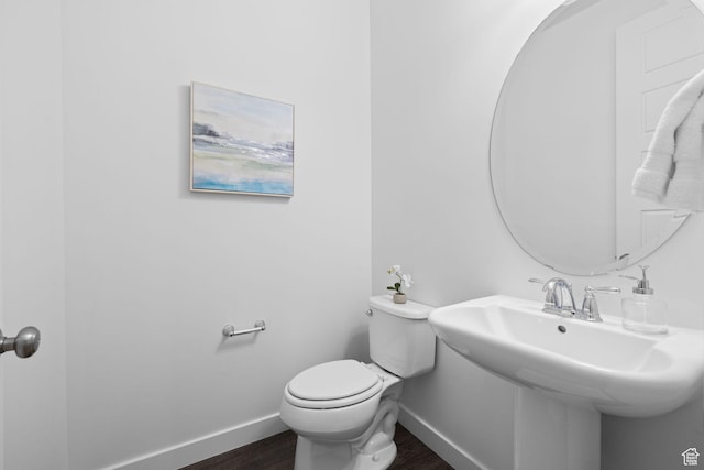 6856 W 8060 S, West Jordan, UT 84081 - half bath with baseboards and wood finished floors