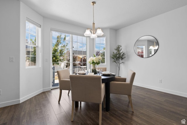 6856 W 8060 S, West Jordan, UT 84081 - dining space featuring a chandelier and dark wood finished floors