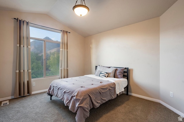 4179 W Sandalwood Dr, Cedar Hills, UT 84062 - carpeted bedroom featuring vaulted ceiling and baseboards