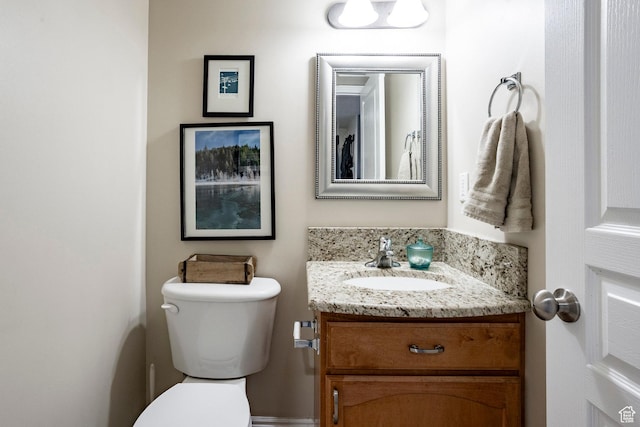 4179 W Sandalwood Dr, Cedar Hills, UT 84062 - half bathroom featuring vanity and toilet
