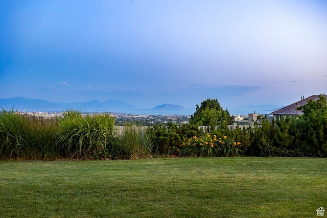4179 W Sandalwood Dr, Cedar Hills, UT 84062 - view of grassy yard featuring a mountain view