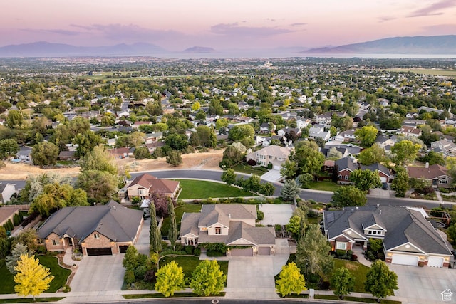 4179 W Sandalwood Dr, Cedar Hills, UT 84062 - aerial view at dusk of a mountain view and a residential view