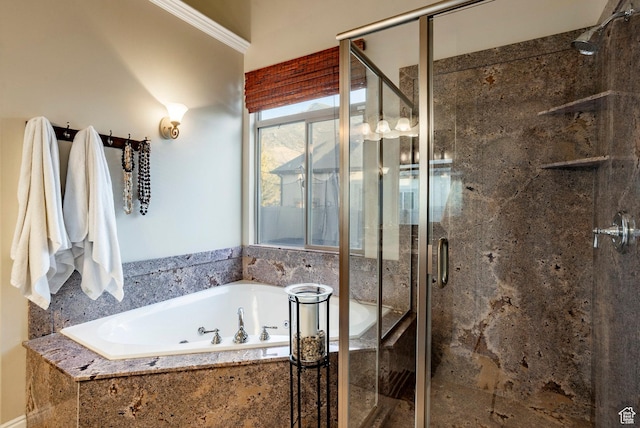 4179 W Sandalwood Dr, Cedar Hills, UT 84062 - bathroom featuring a stall shower and a bath