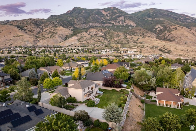 4179 W Sandalwood Dr, Cedar Hills, UT 84062 - aerial view of property's location featuring mountains and nearby suburban area